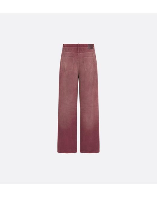 Dior Red Velvet Jeans