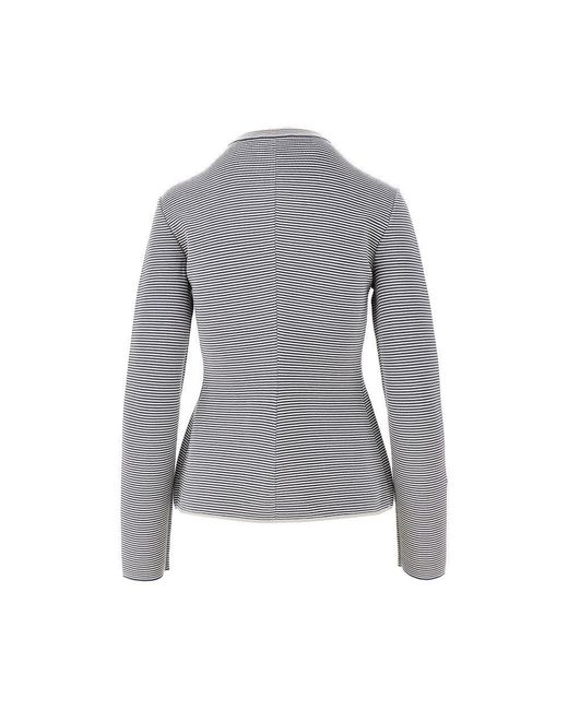 Emporio Armani Gray Ottoman Jersey Jacket