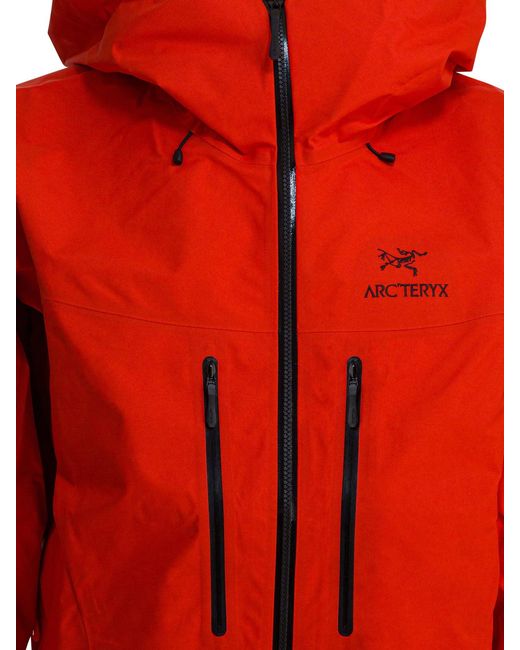 Arc'teryx Red "Alpha Sv" Windbreaker Jacket for men