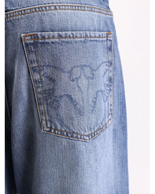 Pinko Blue Wanda Wide Leg Jeans