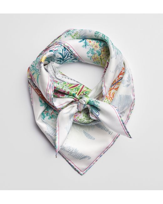 Dior Green Charming Garden 90" Silk Scarf
