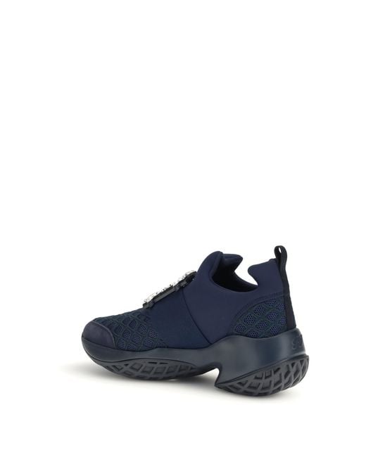 Roger Vivier Blue Viv' Run Fabric Sneakers
