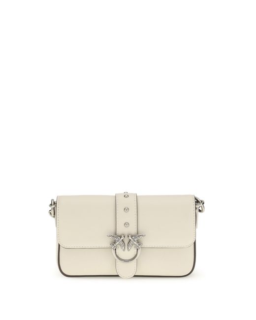 Pinko White Shoulder Bag Baby Love Silk