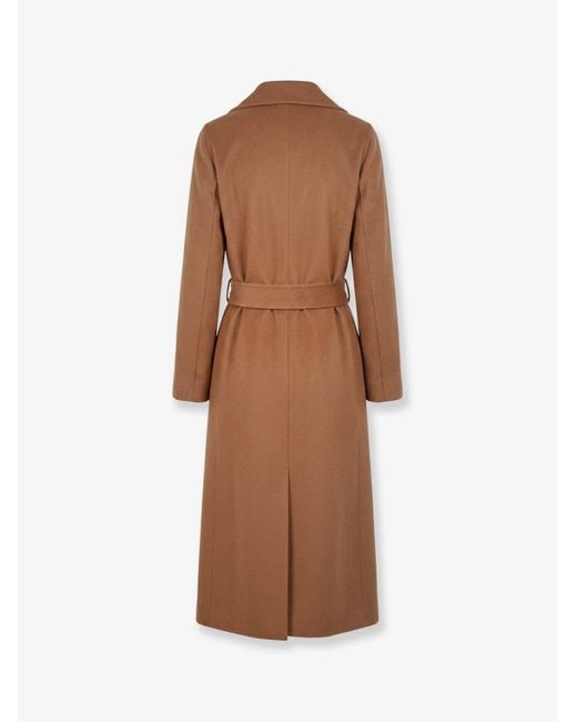 Max Mara Brown Poldo Virgin Wool Coat