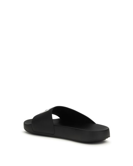 Givenchy White Rubber Logo Slippers