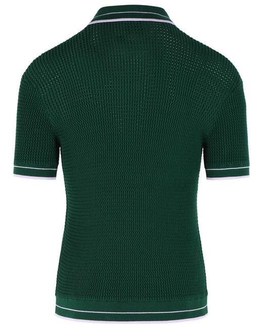 Casablanca Green Pine Cotton Polo Shirt for men