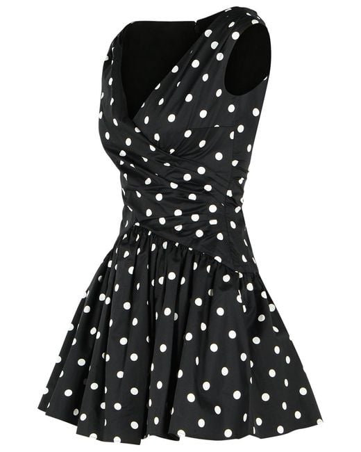 Self-Portrait Black Self Portrait 'Polka Dot' Cotton Dress