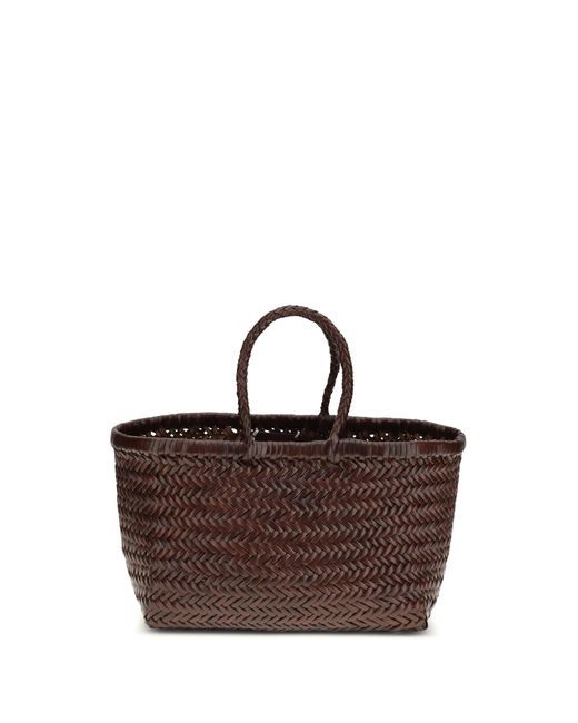 Women's Brown Mini Flat Gora Handbag
