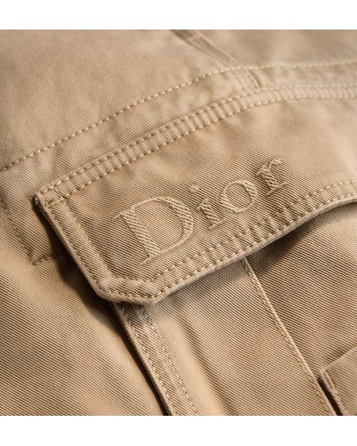 Dior Natural "La Cigale" Cotton Shorts