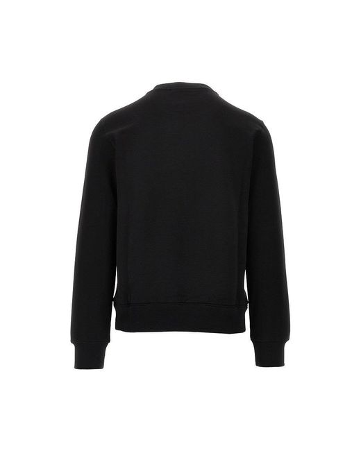 Dolce & Gabbana Black Logo Plate Crewneck Sweatshirt for men