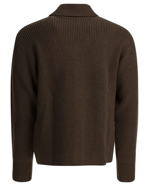 Human Made Brown Wool Cardigan Knitwear for men
