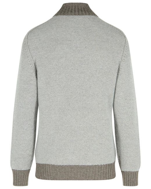 Gran Sasso Gray Cashmere Sweater for men