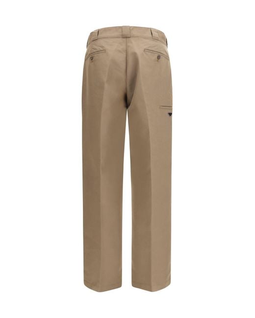 Prada Natural Technical Wide-Leg Pants for men