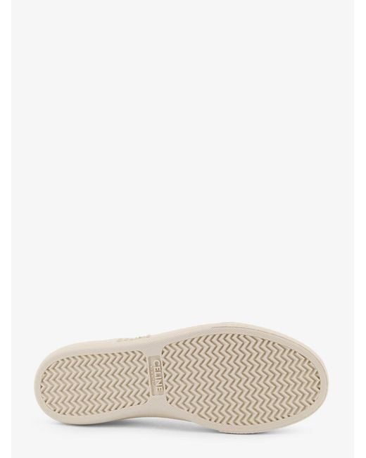 Céline White Low-Top Leather Sneakers for men