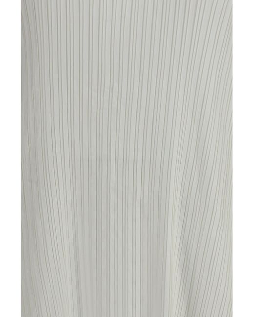 GONGDID DESIGN White Dress Wavy Halter