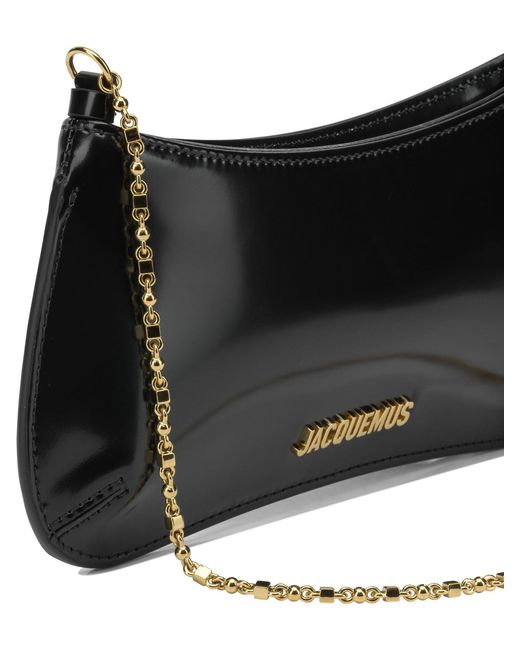 Jacquemus Black Le Petit Bisou Chaine Small Calf Leather Shoulder Bag