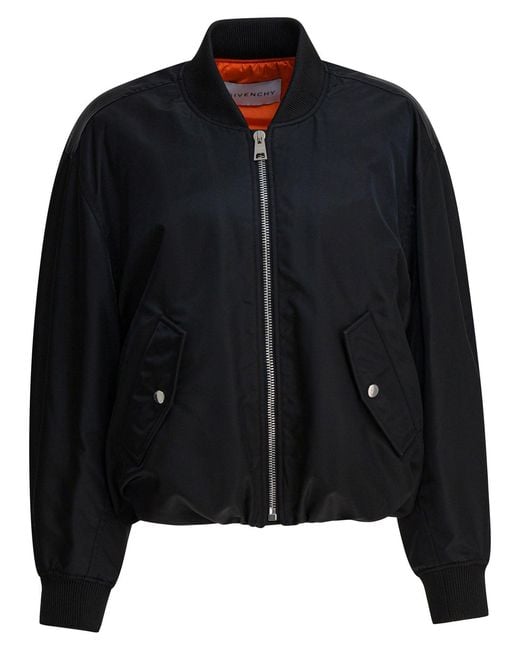 Givenchy Black Nylon Bomber Jacket