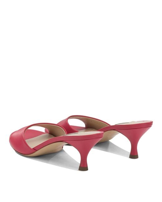 Casadei Pink Fuchsia Goat Leather Goat Leather Heeled Shoes
