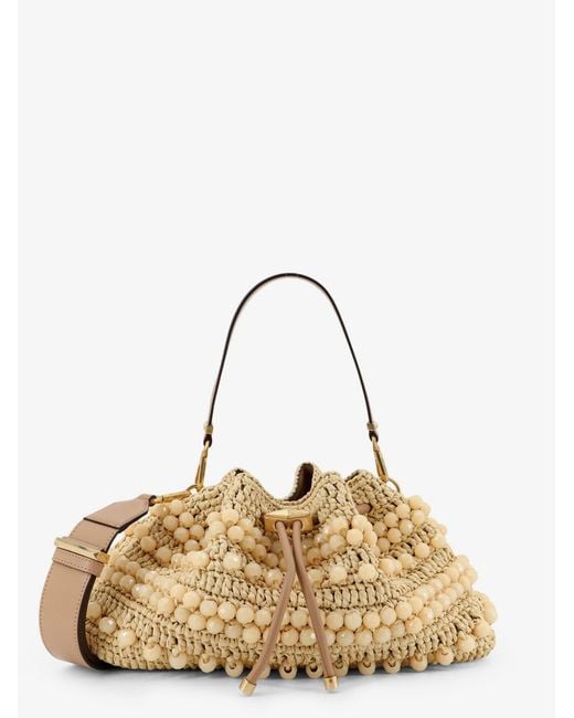 Women's Natural Shoulder Bag Bon Bon Raffia