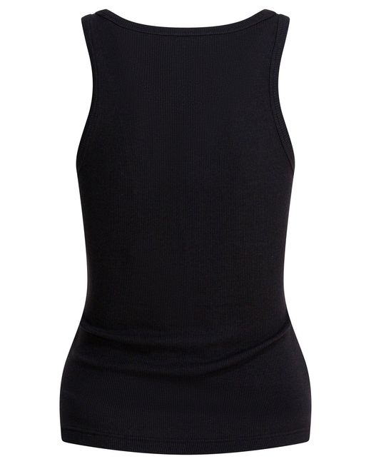Alaïa Black Cotton Tank Top