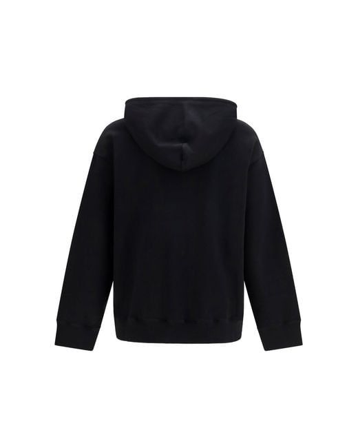 MM6 by Maison Margiela Black Cotton Hoodie for men