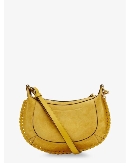 Isabel Marant Metallic Oskan Moon Suede Crossbody Bag