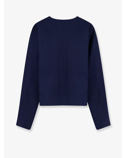 Céline Blue Cotton Blazer With Printed Lining