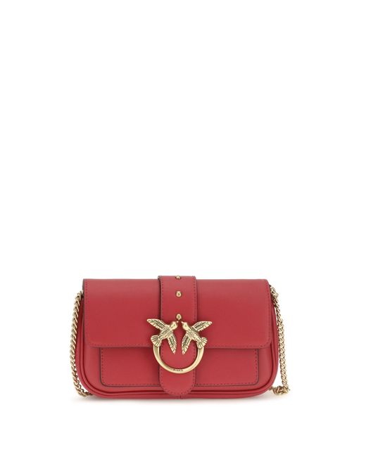 Pinko Red Love One Shoulder Bag Rosso Rio-Antique