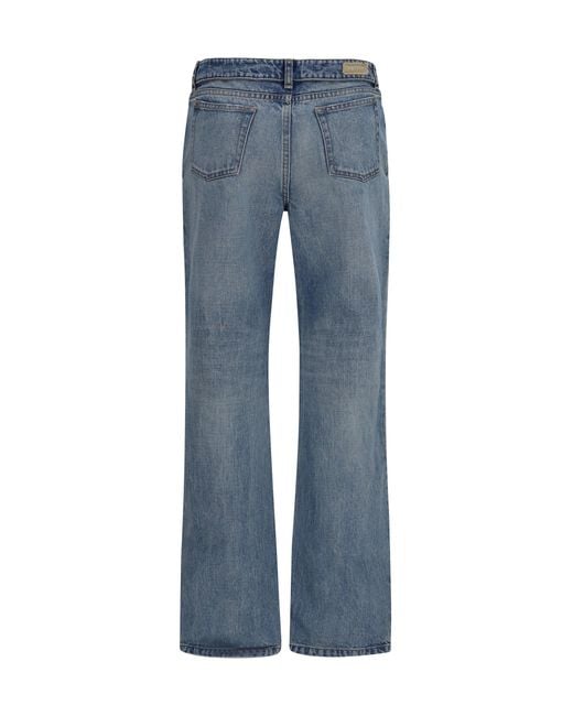 McQueen Blue Faded Pure Cotton Jeans