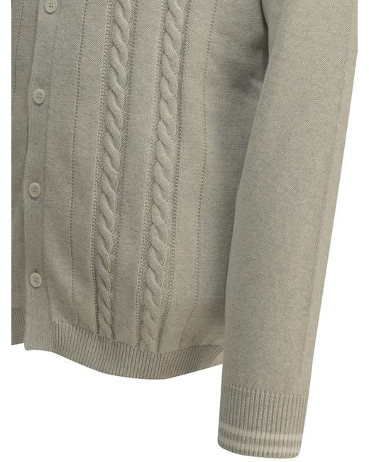 Brunello Cucinelli Gray Cotton Cardigan for men