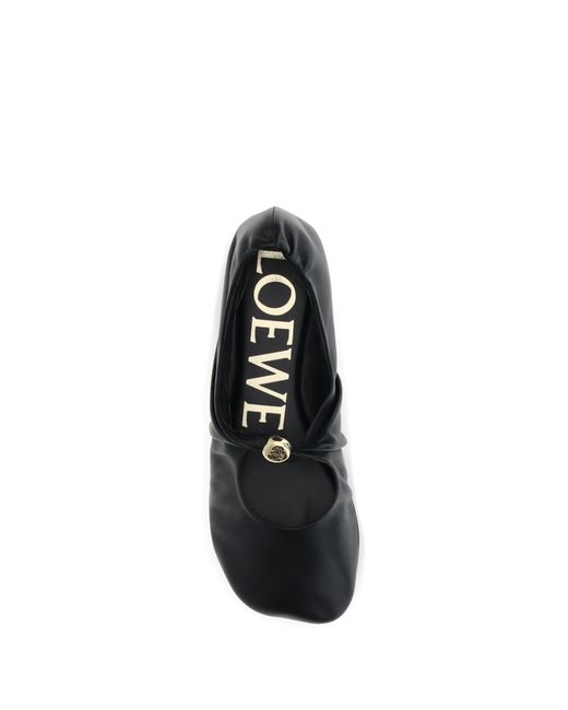 Loewe Black Pebble Ballerinas