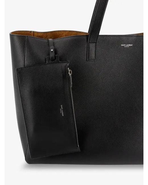 Saint Laurent Black Large Leather Shoulder Bag for men