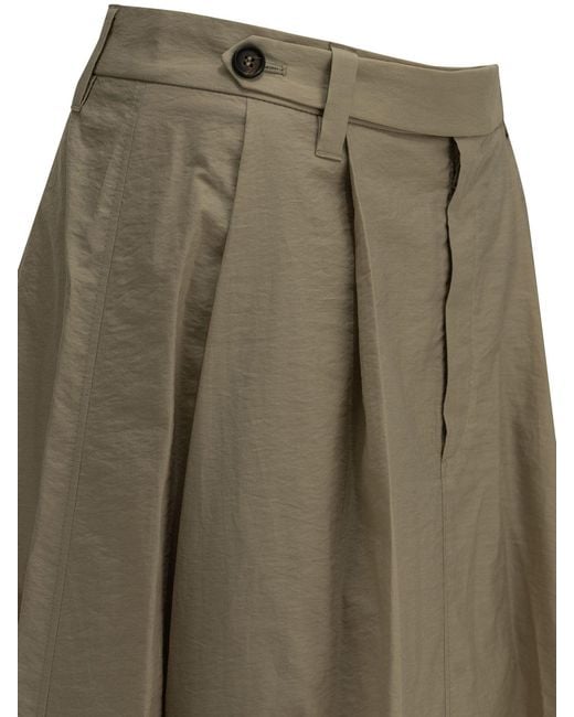 Brunello Cucinelli Green Sartorial Midi Skirt