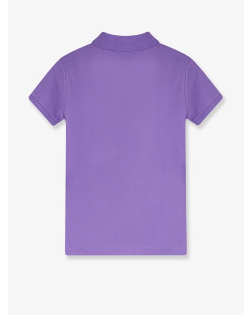 Polo Ralph Lauren Purple Cotton Blend Polo With Embroidered Logo