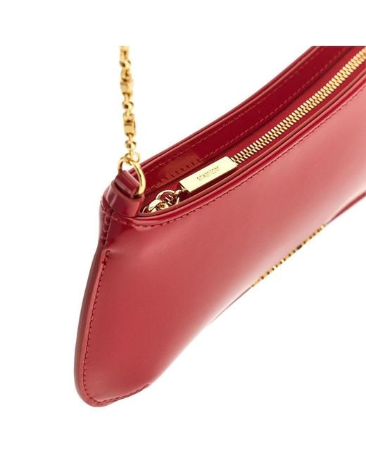 Jacquemus Red Small 'Bisou Chaine' Leather Bag