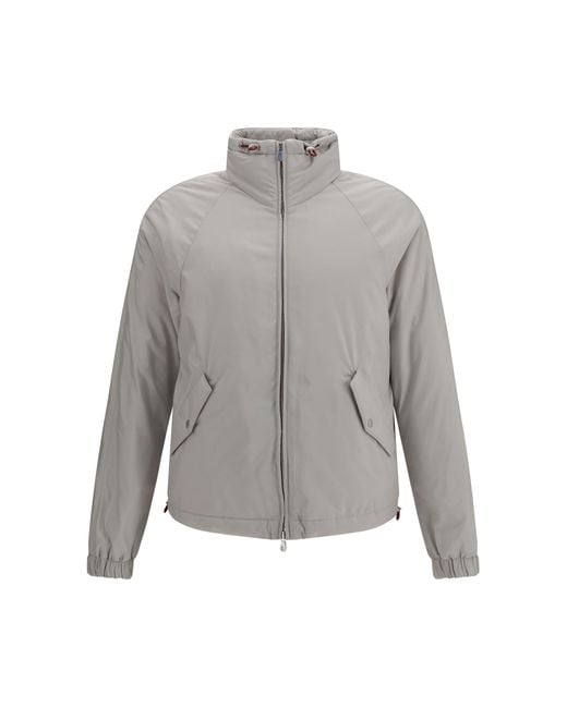 Brunello Cucinelli Gray Waterproof Jacket for men