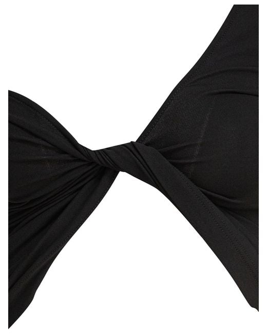 Courreges Black Elastane Top Viscose