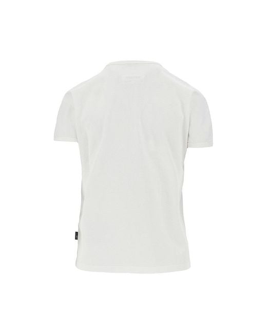 MM6 by Maison Margiela White Flocked Print T-Shirt