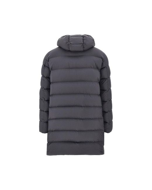 Herno Gray Nylon Microfiber Goose Down Parka Coat for men