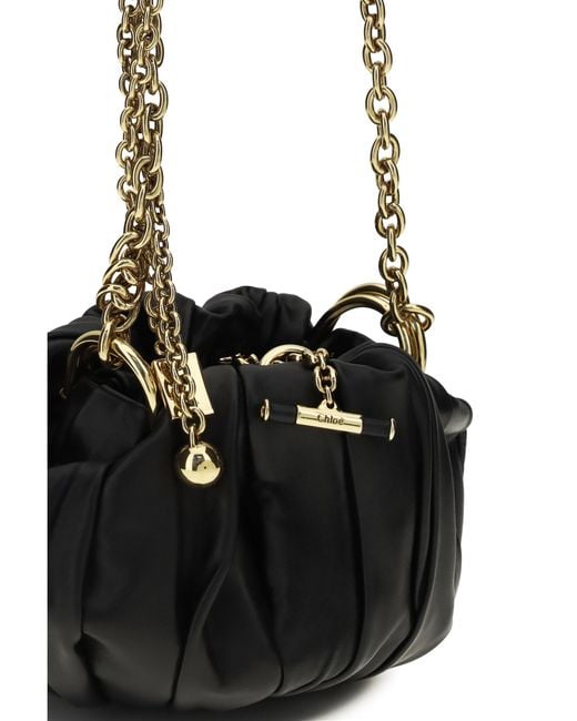 Chloé Black Chloé Plissé Shoulder Bag