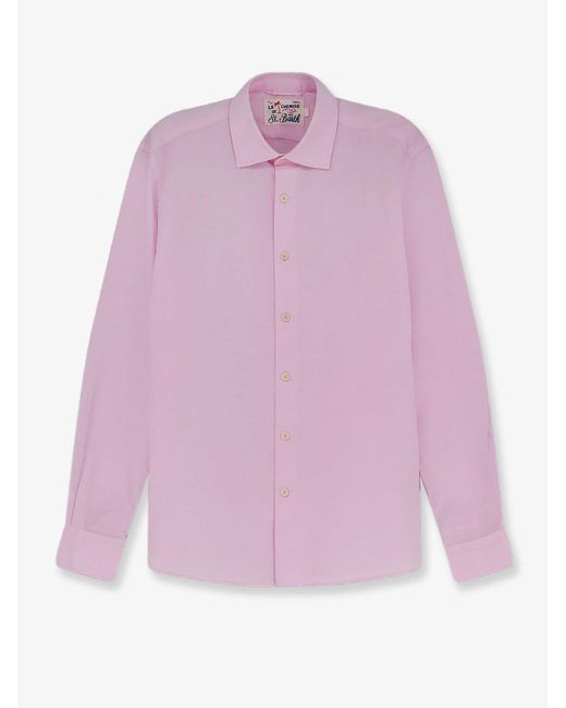 Mc2 Saint Barth Pink Cotton Shirt for men