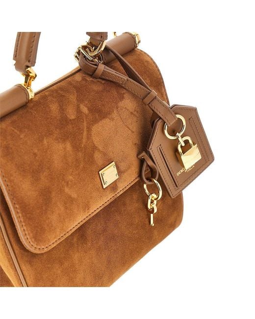 Dolce & Gabbana Brown Dolce&Gabbana My Sicily Suede Leather Bag