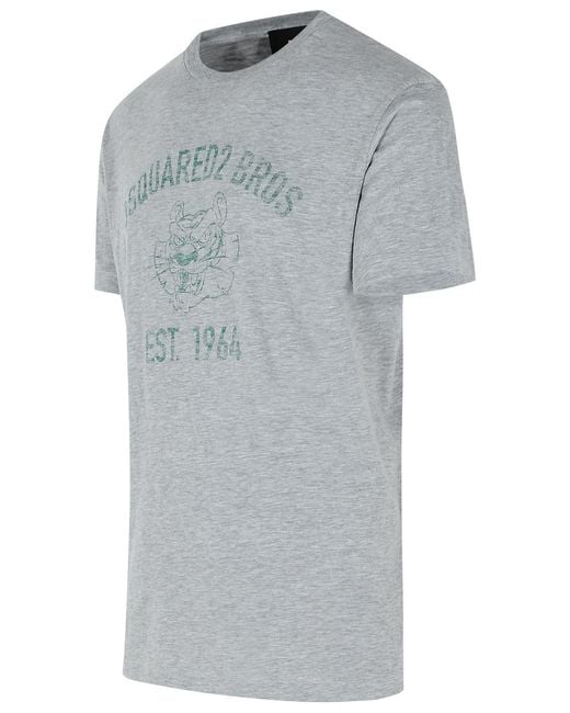 DSquared² Gray Cotton T-Shirt for men