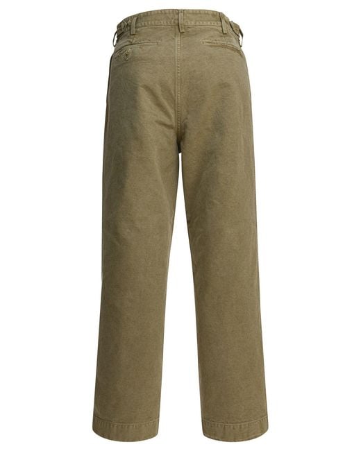 Auralee Green Chino Pants Trousers for men