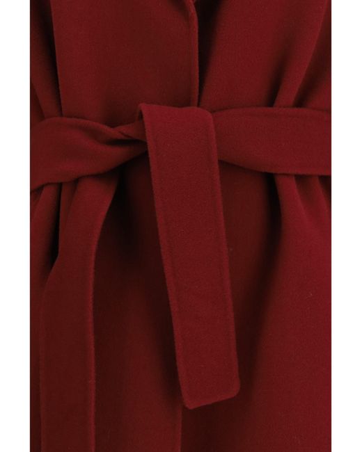 Max Mara Red 'S Maxmara Arona Virgin Wool Coat