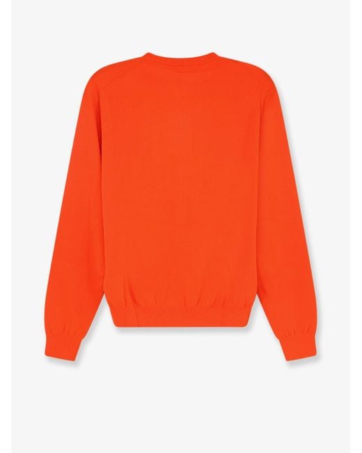 Aspesi Orange Cardigan Cotton