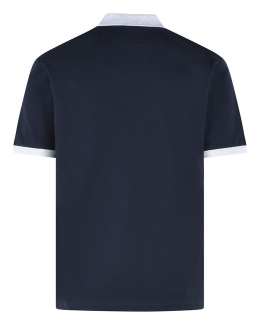 Eleventy Blue Cotton Polo Shirt for men