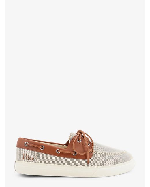 Dior Brown Dior Chester Dioriviera Canvas And Leather Loafers for men