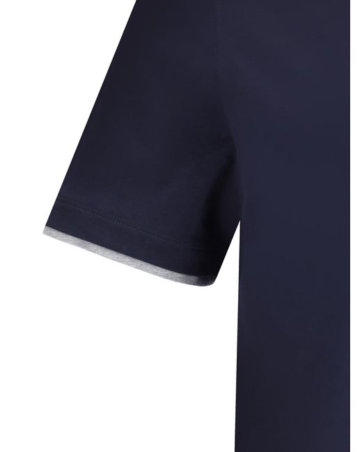 Brunello Cucinelli Blue T-Shirts for men