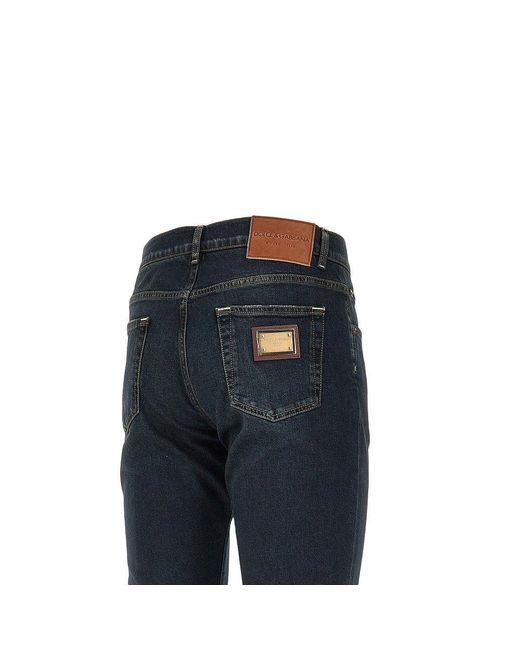 Dolce & Gabbana Blue Dolce&Gabbana Stretch Denim Slim Fit Jeans for men